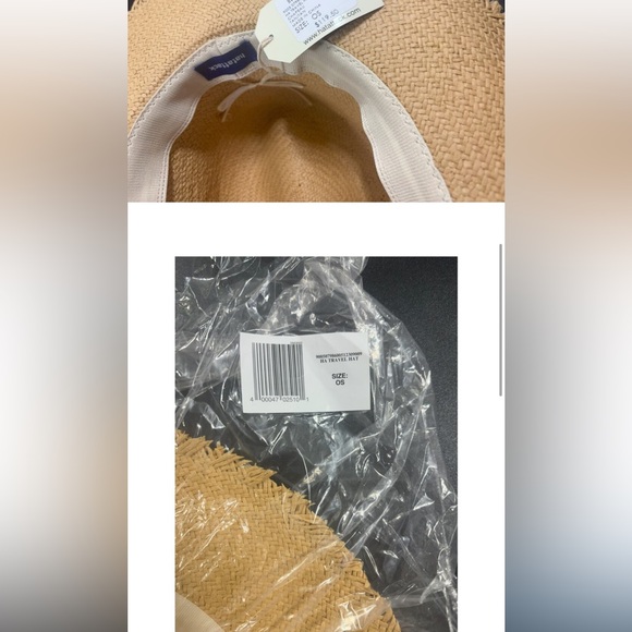 NWT Hat Attack Travel Hat Chapeau in natural / white ONE SIZE - Picture 4 of 6